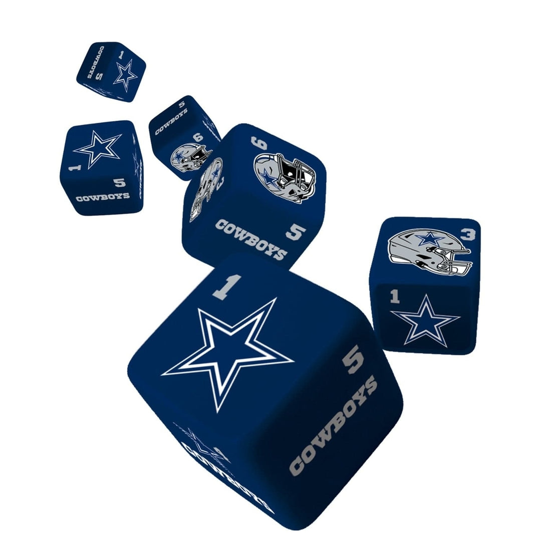 Dallas Cowboys Dice Set 19mm Officially Licensed 6-Piece Gaming Dice Image 2