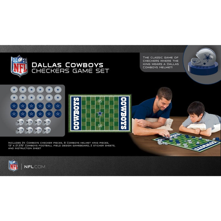 Dallas Cowboys Checkers Board Game NFL Officially Licensed 13x21 Inch Game Image 3