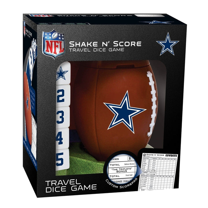 Dallas Cowboys Shake n Score Dice Game Official NFL Travel Game for Fans Image 1