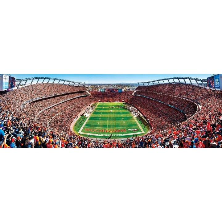 Denver Broncos 1000 Piece Jigsaw Puzzle Stadium Panoramic 13x39 Eco-Friendly Image 2