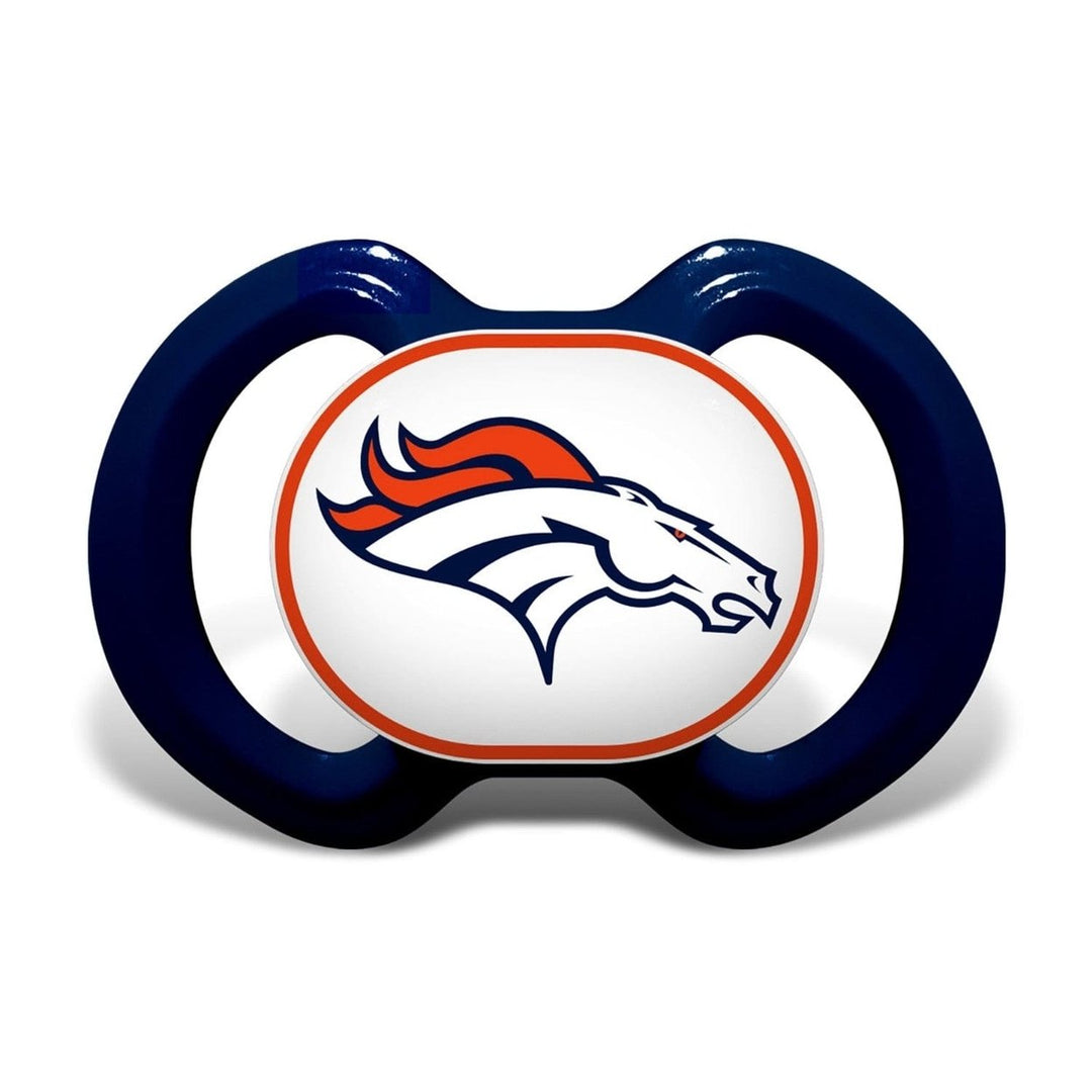 Denver Broncos Baby Gift Set 3-Piece Unisex BPA-Free Cotton Bib Pacifier Bottle Image 2