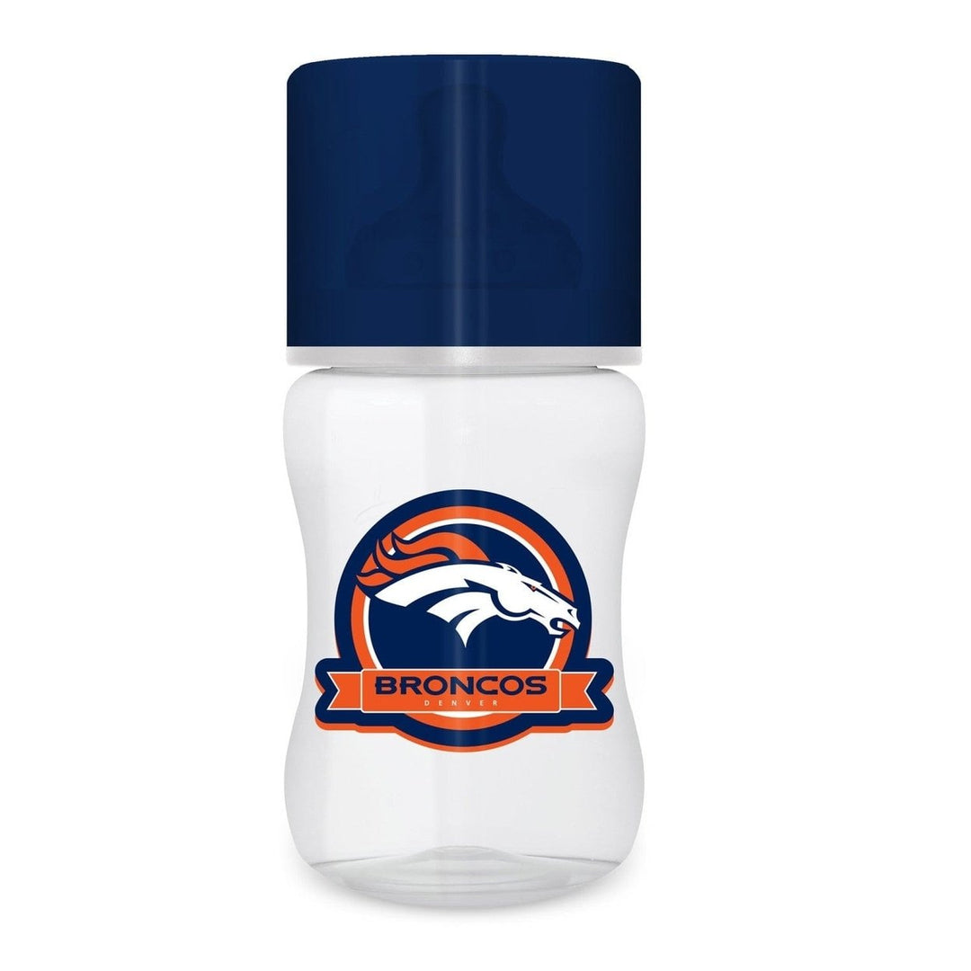 Denver Broncos Baby Bottle 9oz BPA Free Silicone Nipple Ergonomic Design Image 1