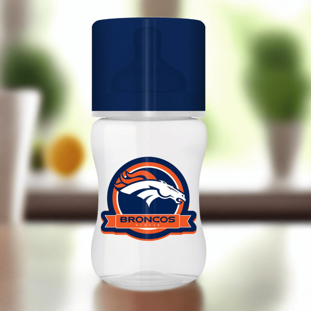 Denver Broncos Baby Bottle 9oz BPA Free Silicone Nipple Ergonomic Design Image 3