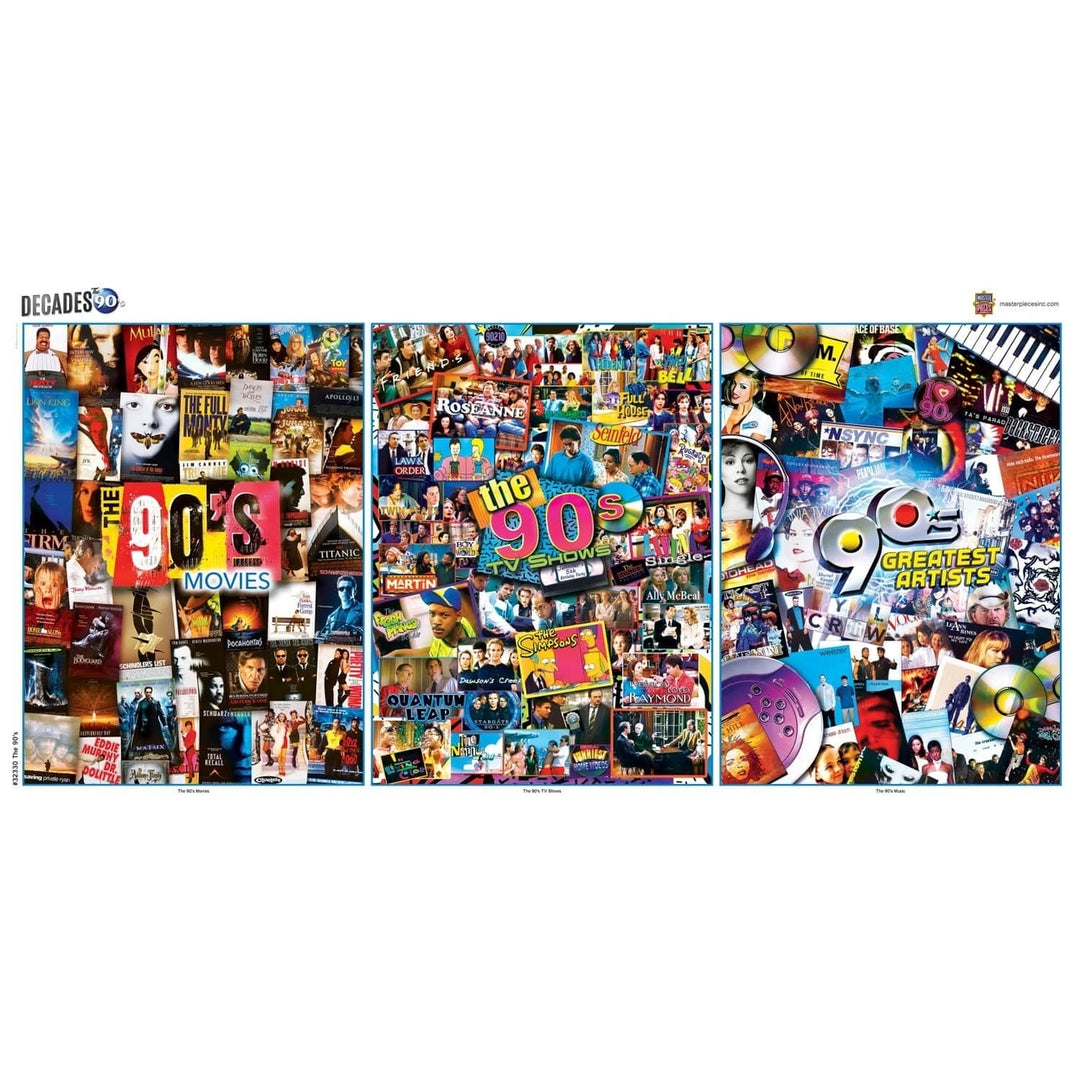 Decades - The 90s 500 Piece Jigsaw Puzzles 3 Pack Image 7