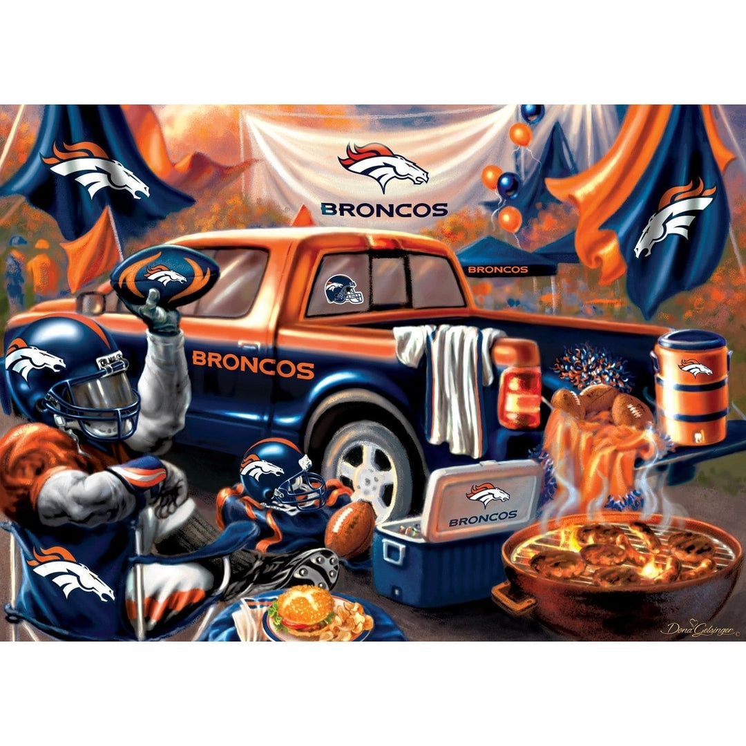 Denver Broncos 1000 Piece Jigsaw Puzzle NFL 19.25 x 26.75 Recycled Material Image 2