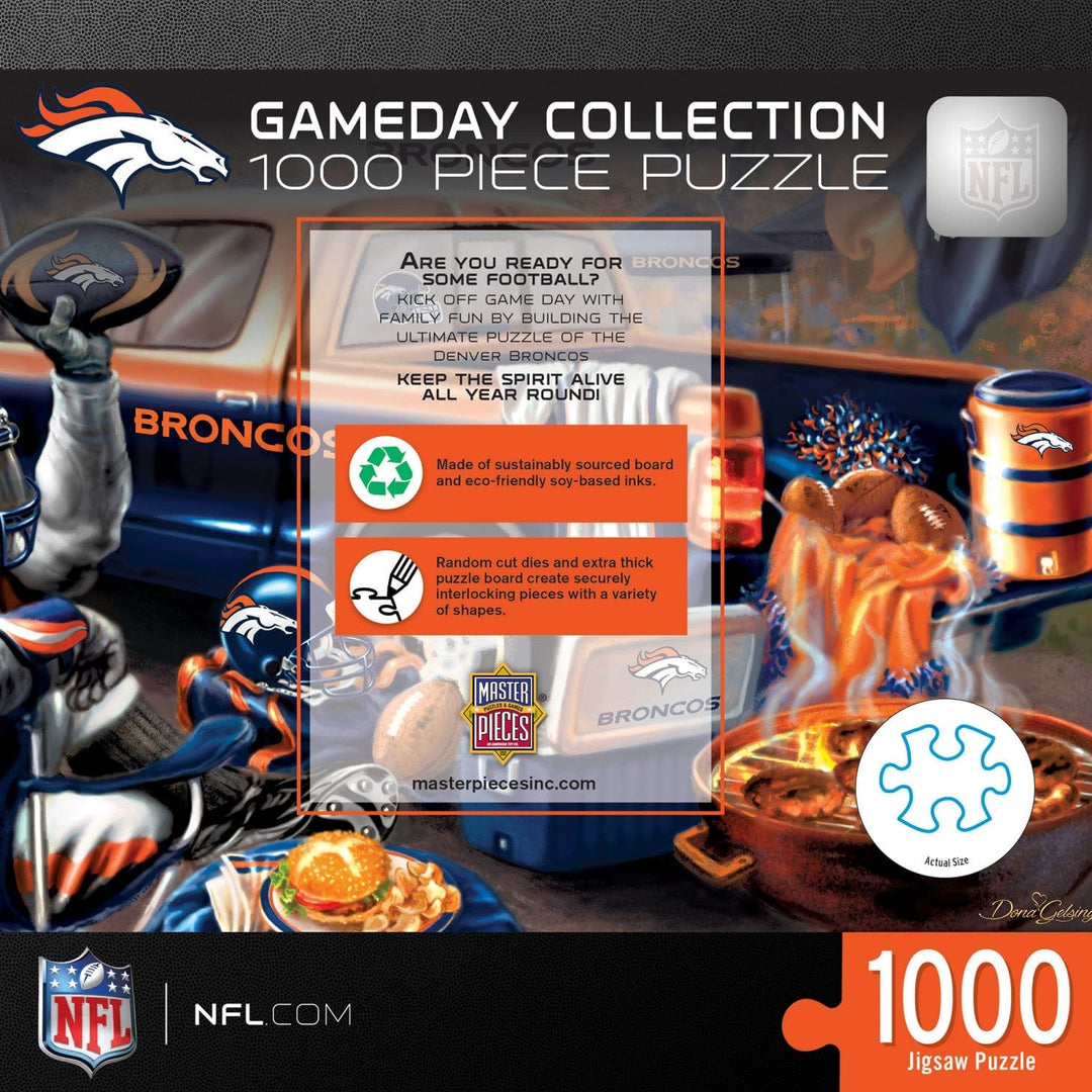 Denver Broncos 1000 Piece Jigsaw Puzzle NFL 19.25 x 26.75 Recycled Material Image 3