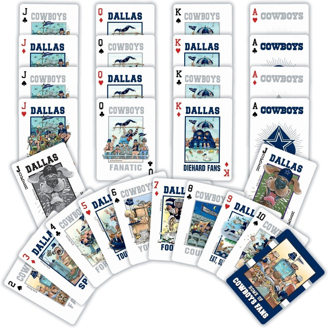 Dallas Cowboys Playing Cards 54 Card Deck NFL Team Logo Custom Designs Image 2