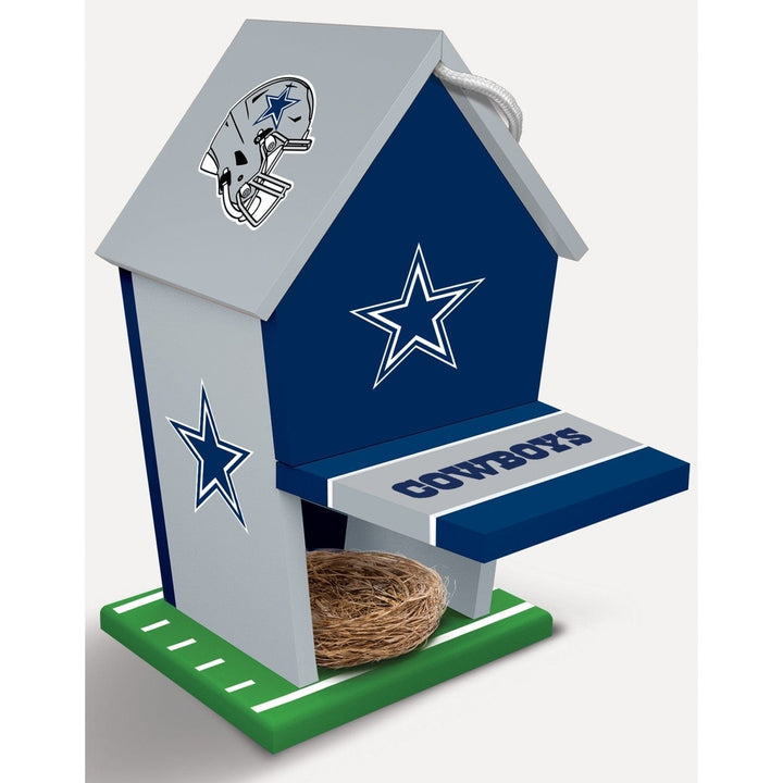 Dallas Cowboys Birdhouse Wood Waterproof with Tin Roof Easy Clean Hanging Image 2