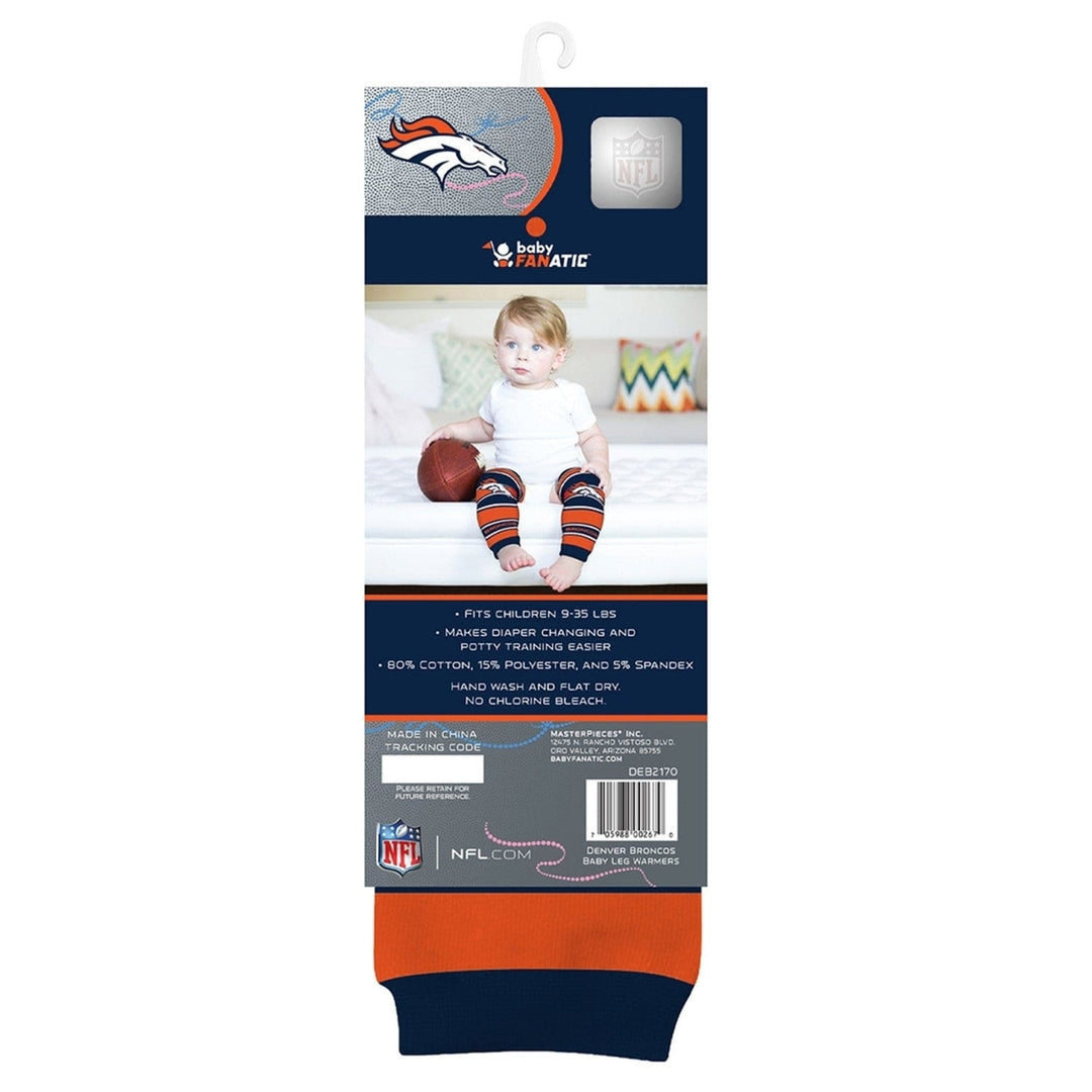 Denver Broncos Baby Leg Warmers Unisex Cotton Spandex 9-35 lbs NFL Apparel Image 3