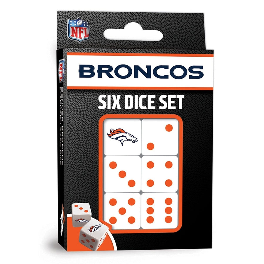 Denver Broncos Dice Set 6 Piece D6 Gaming Dice MasterPieces 16mm Team Colors Image 1