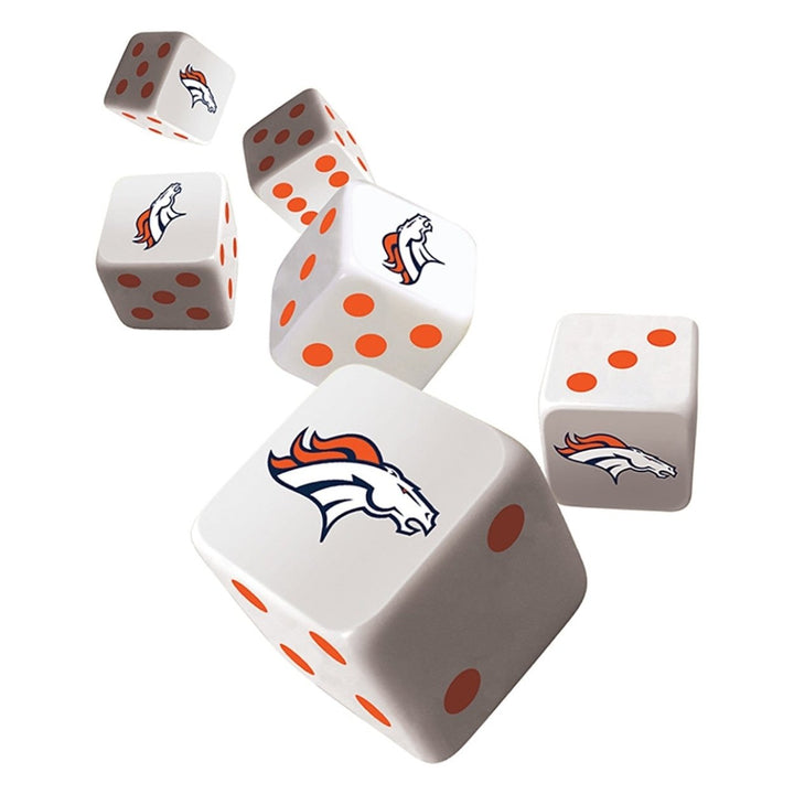 Denver Broncos Dice Set 6 Piece D6 Gaming Dice MasterPieces 16mm Team Colors Image 2