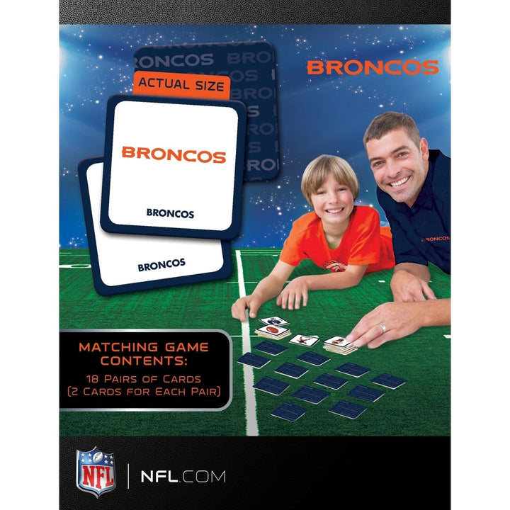 MasterPieces NFL Denver Broncos Matching Game Family Fun 3 and Up Quality Cards Image 3