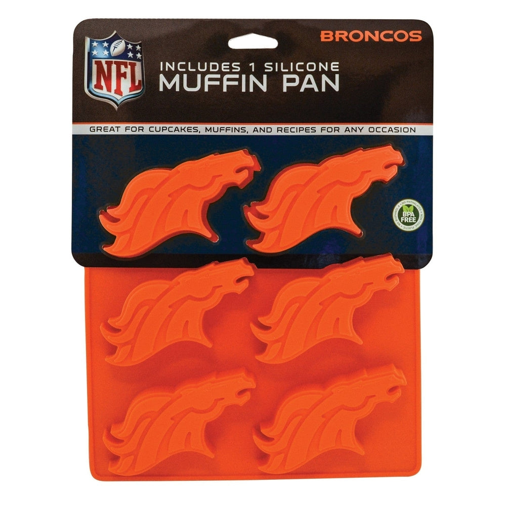 Denver Broncos Silicone Muffin Pan Dishwasher Safe NFL Team Kitchen Bakeware Image 2