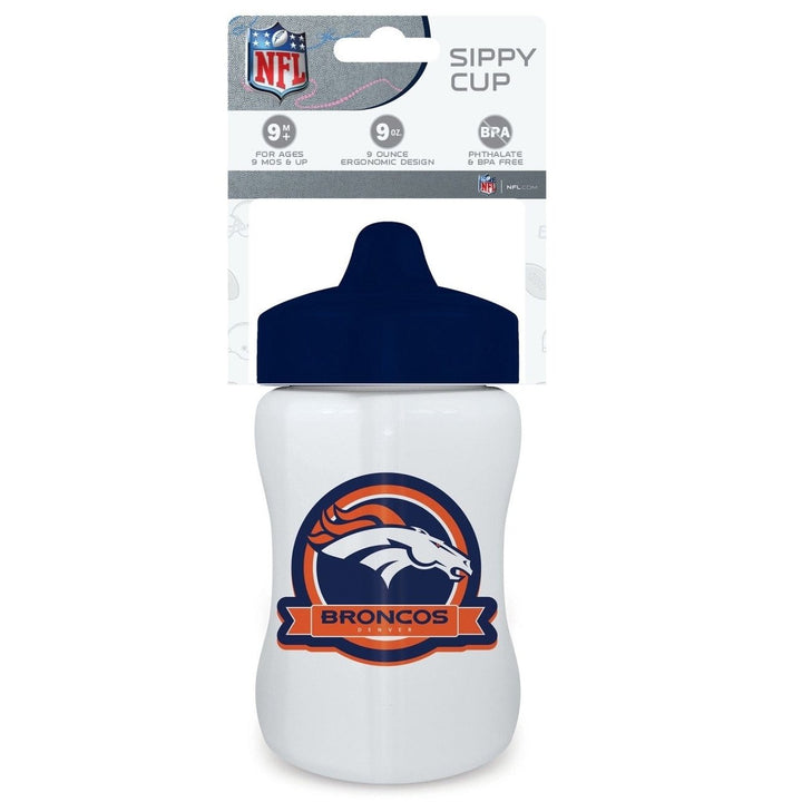 Denver Broncos Sippy Cup 9oz BPA Free Dishwasher Safe Toddler Unisex Cup Image 2