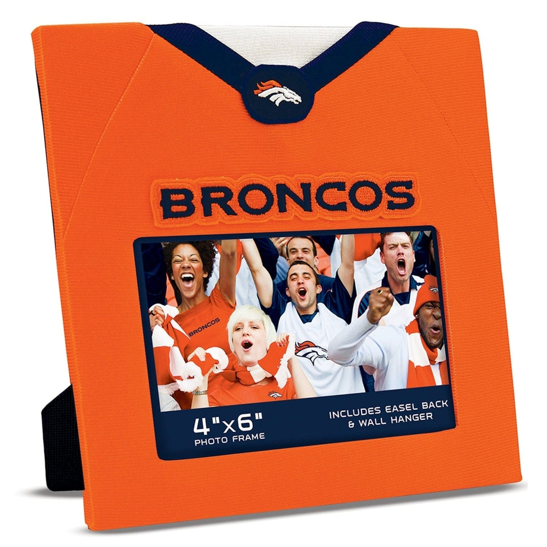 Denver Broncos Frame 4x6 Picture Officially Licensed NFL Easel Wall Hanger Image 1