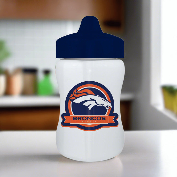 Denver Broncos Sippy Cup 9oz BPA Free Dishwasher Safe Toddler Unisex Cup Image 3