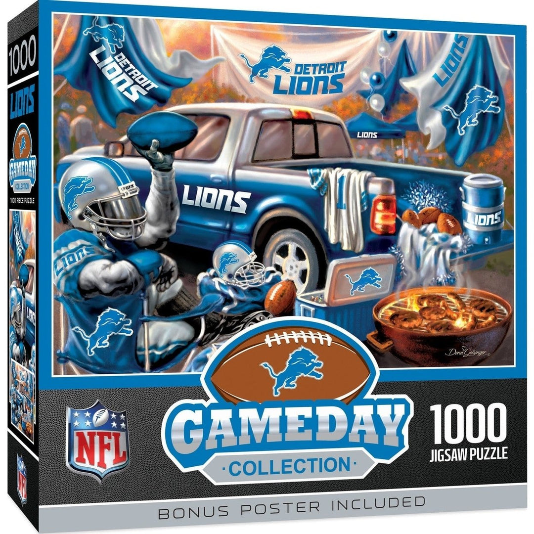 Detroit Lions 1000 Piece Jigsaw Puzzle NFL Recycled Chipboard 19.25x26.75 Image 1