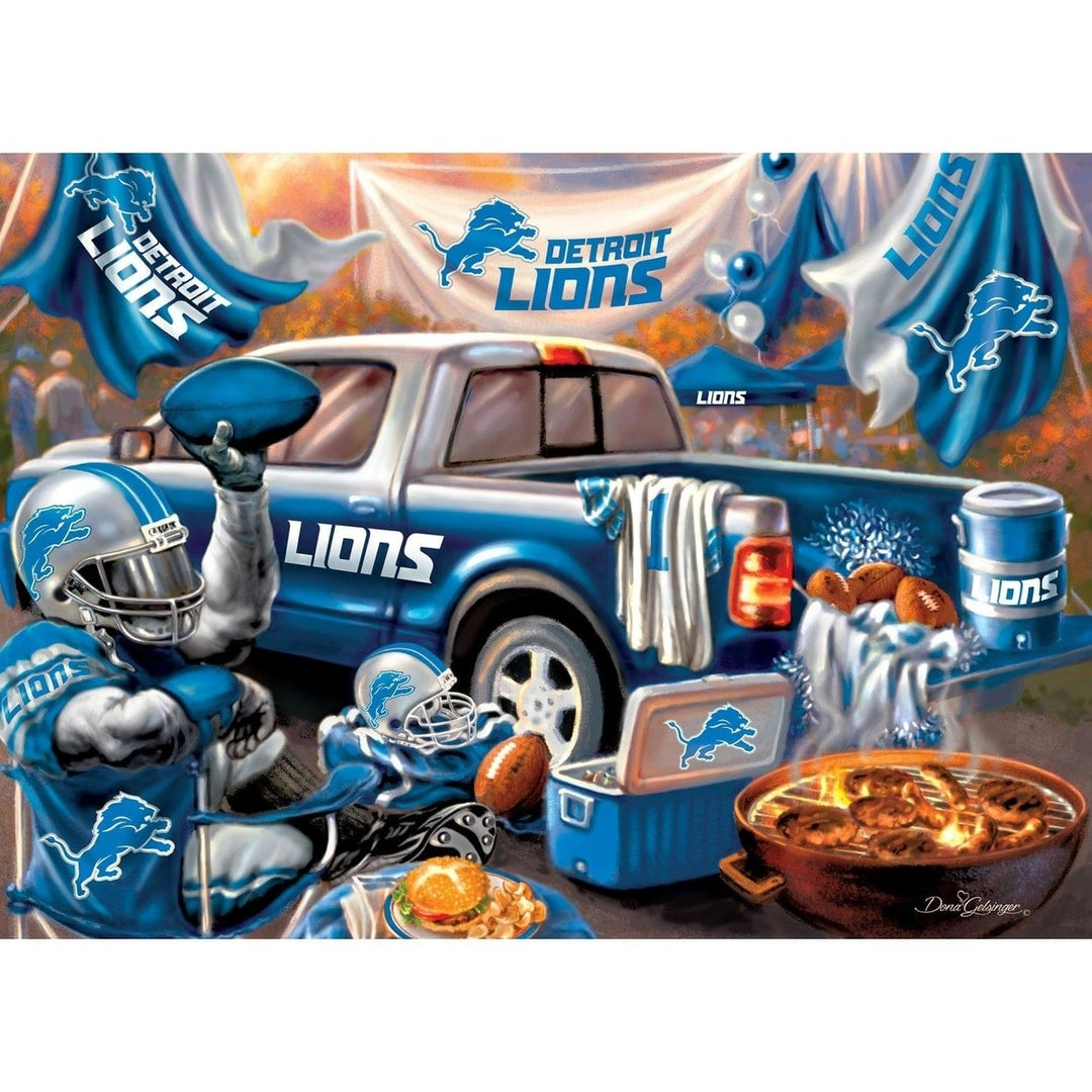 Detroit Lions 1000 Piece Jigsaw Puzzle NFL Recycled Chipboard 19.25x26.75 Image 2