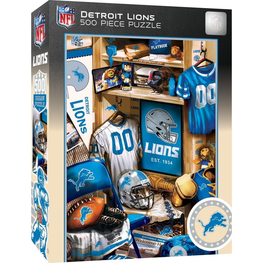 Detroit Lions Jigsaw Puzzle 500 Piece Recycled Material Football Memorabilia Image 1