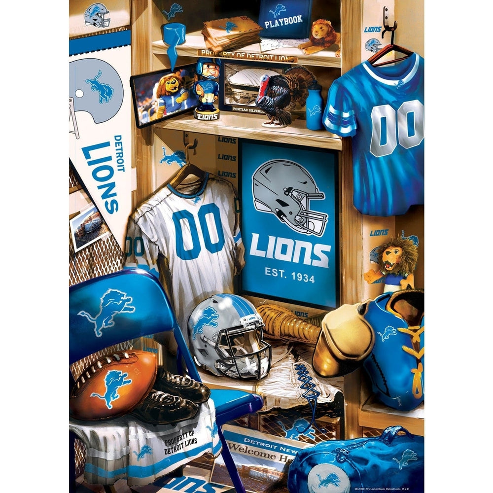 Detroit Lions Jigsaw Puzzle 500 Piece Recycled Material Football Memorabilia Image 2