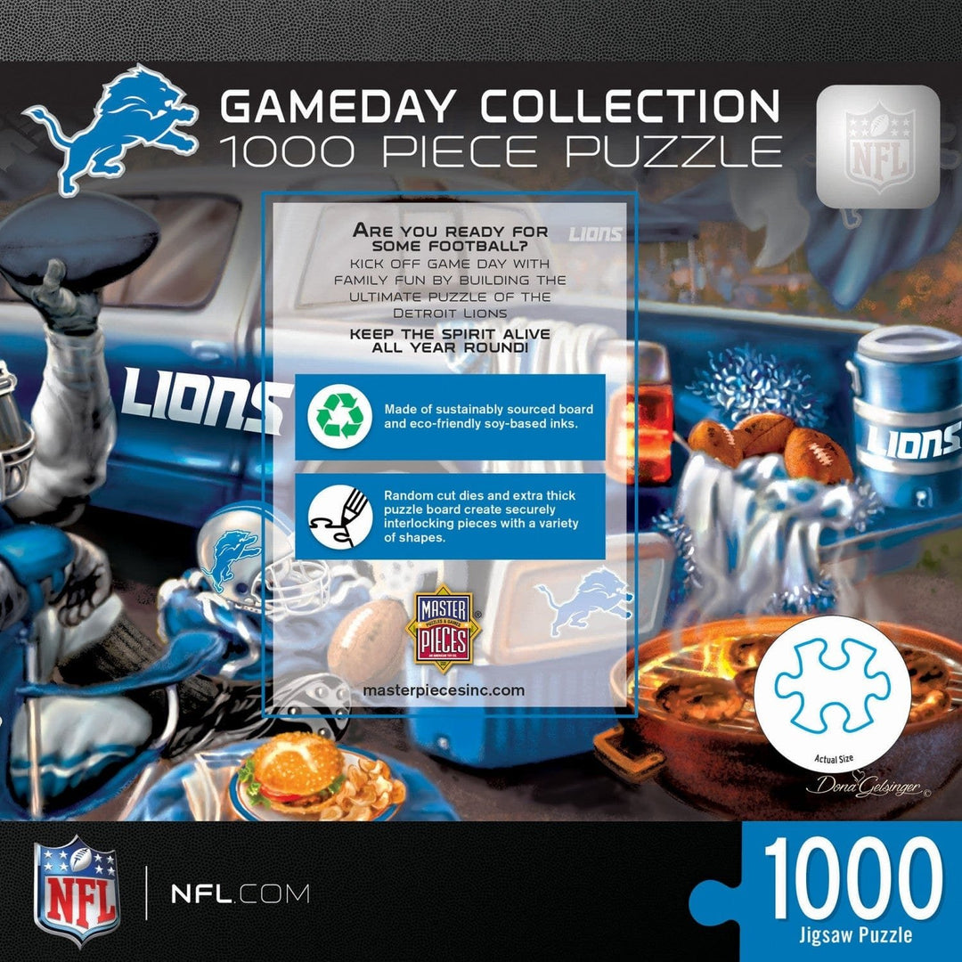 Detroit Lions 1000 Piece Jigsaw Puzzle NFL Recycled Chipboard 19.25x26.75 Image 3