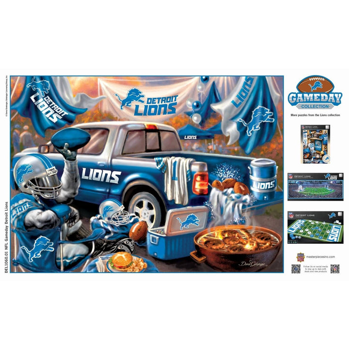 Detroit Lions 1000 Piece Jigsaw Puzzle NFL Recycled Chipboard 19.25x26.75 Image 4