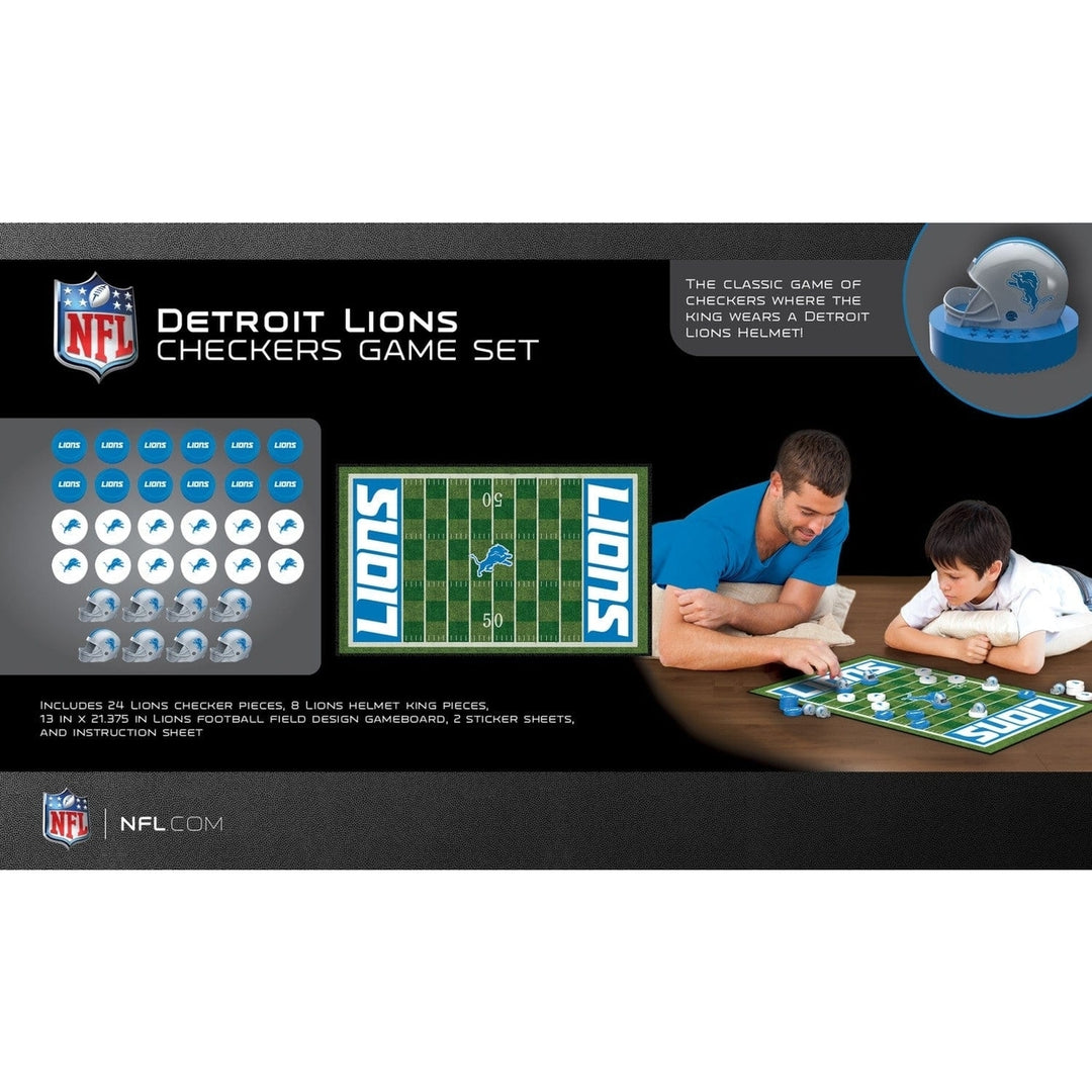 Detroit Lions Checkers Board Game NFL Officially Licensed 13x21 Inches Fun Image 3