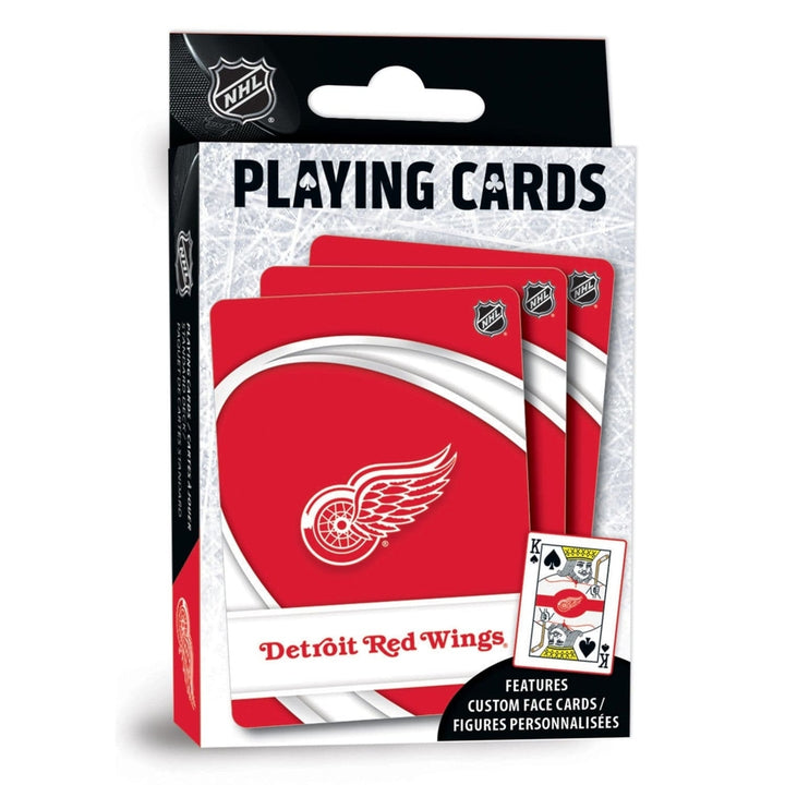 Detroit Red Wings Official Playing Cards 54 Card Deck NHL Team Logo Design Image 1