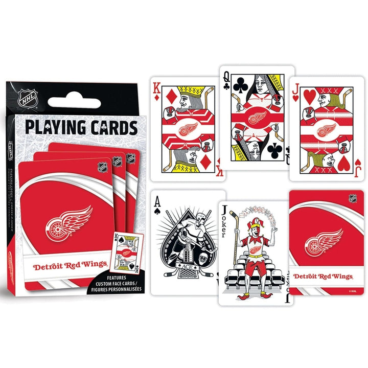 Detroit Red Wings Official Playing Cards 54 Card Deck NHL Team Logo Design Image 3