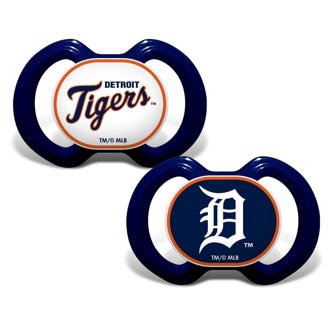 Detroit Tigers Pacifier 2-Pack Orthodontic Silicone BPA-Free Infant 3 Months+ Image 1