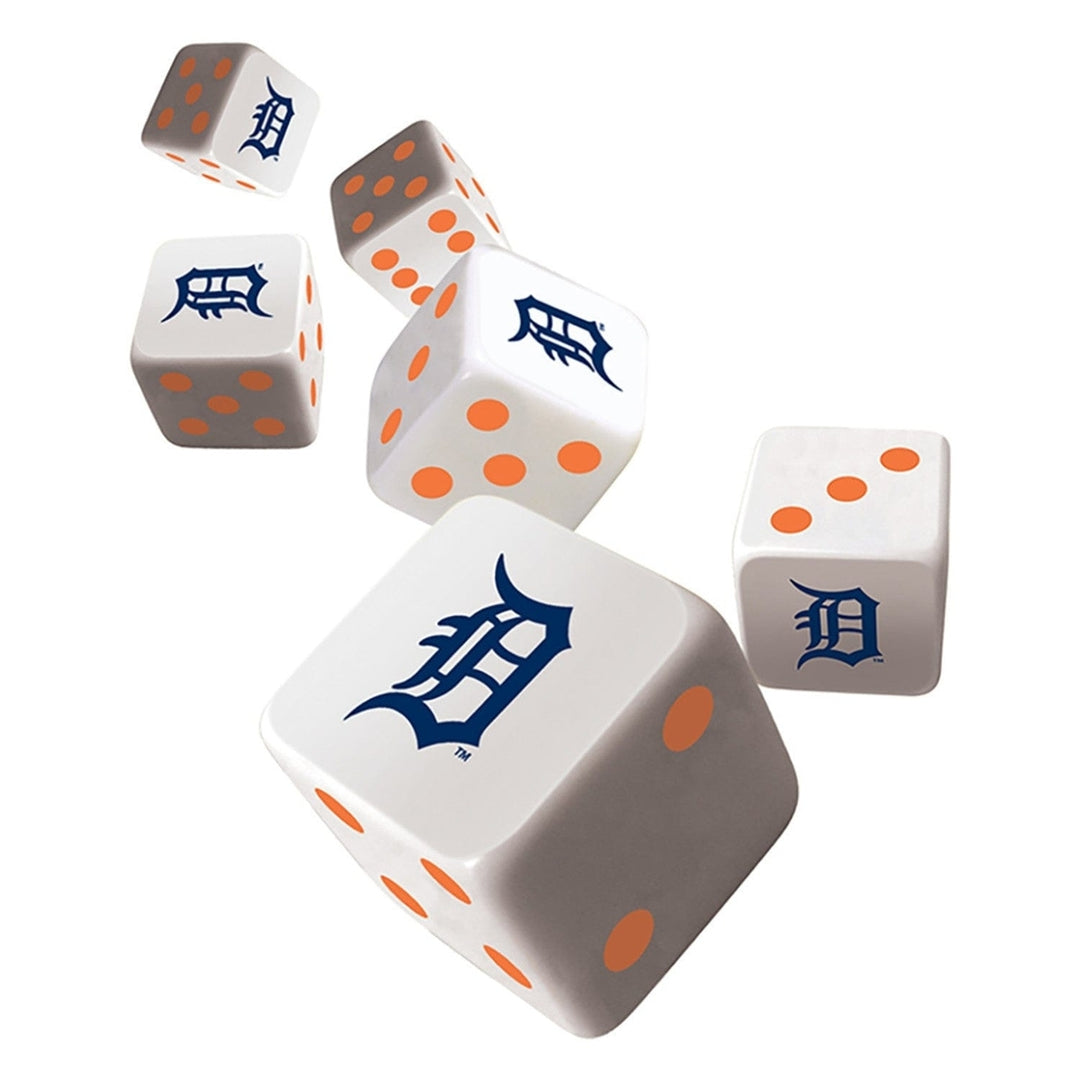 Detroit Tigers Dice Set 6 Piece D6 Gaming Dice Standard Size Licensed MLB Team Image 2