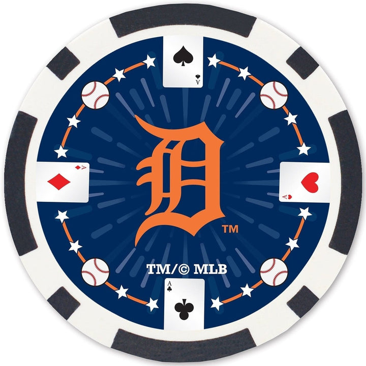 Detroit Tigers 100 Piece Poker Chips Casino Style 11.5g Officially Licensed Image 4