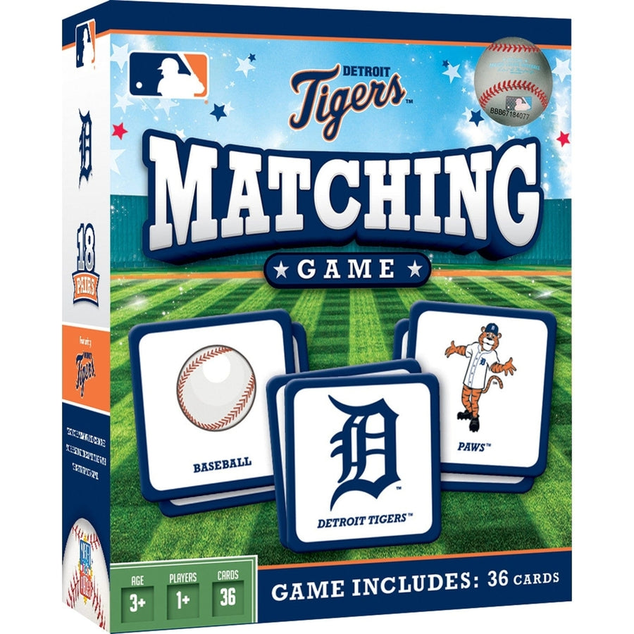 Detroit Tigers Matching Game MLB Family Card Game 18 Unique Pairs Image 1