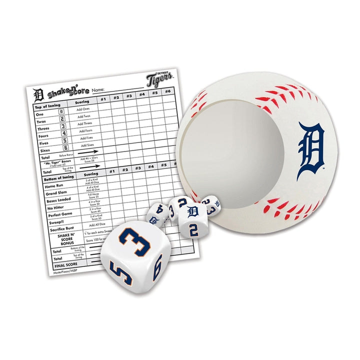 Detroit Tigers Shake n Score Dice Game Official MLB Travel Game Ages 6+ Image 2