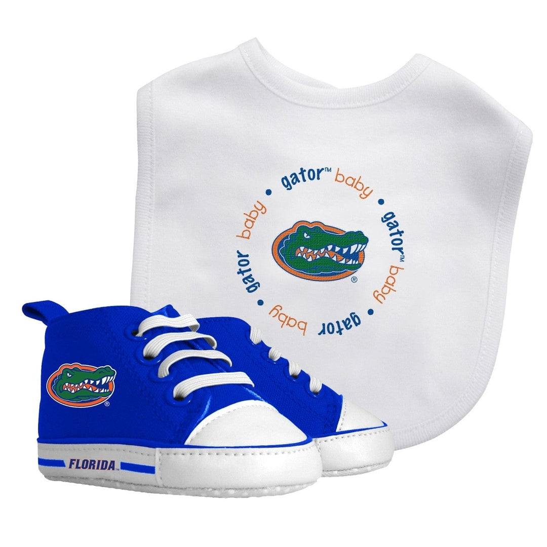 Florida Gators Baby Gift Set 2-Piece Bib and Pre-Walkers NCAA Unisex 100% Cotton Image 1