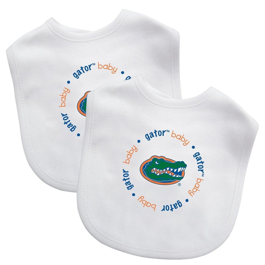 Florida Gators Baby Bibs 2-Pack Cotton Embroidered Team Logo Machine Washable Image 1