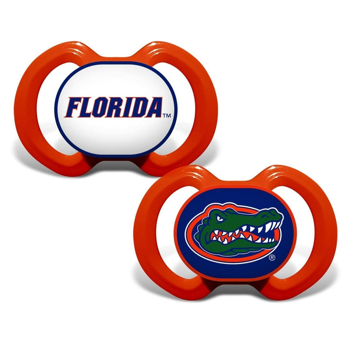 Florida Gators Pacifier 2-Pack NCAA BPA-Free Orthodontic Silicone Infant 3M+ Image 1