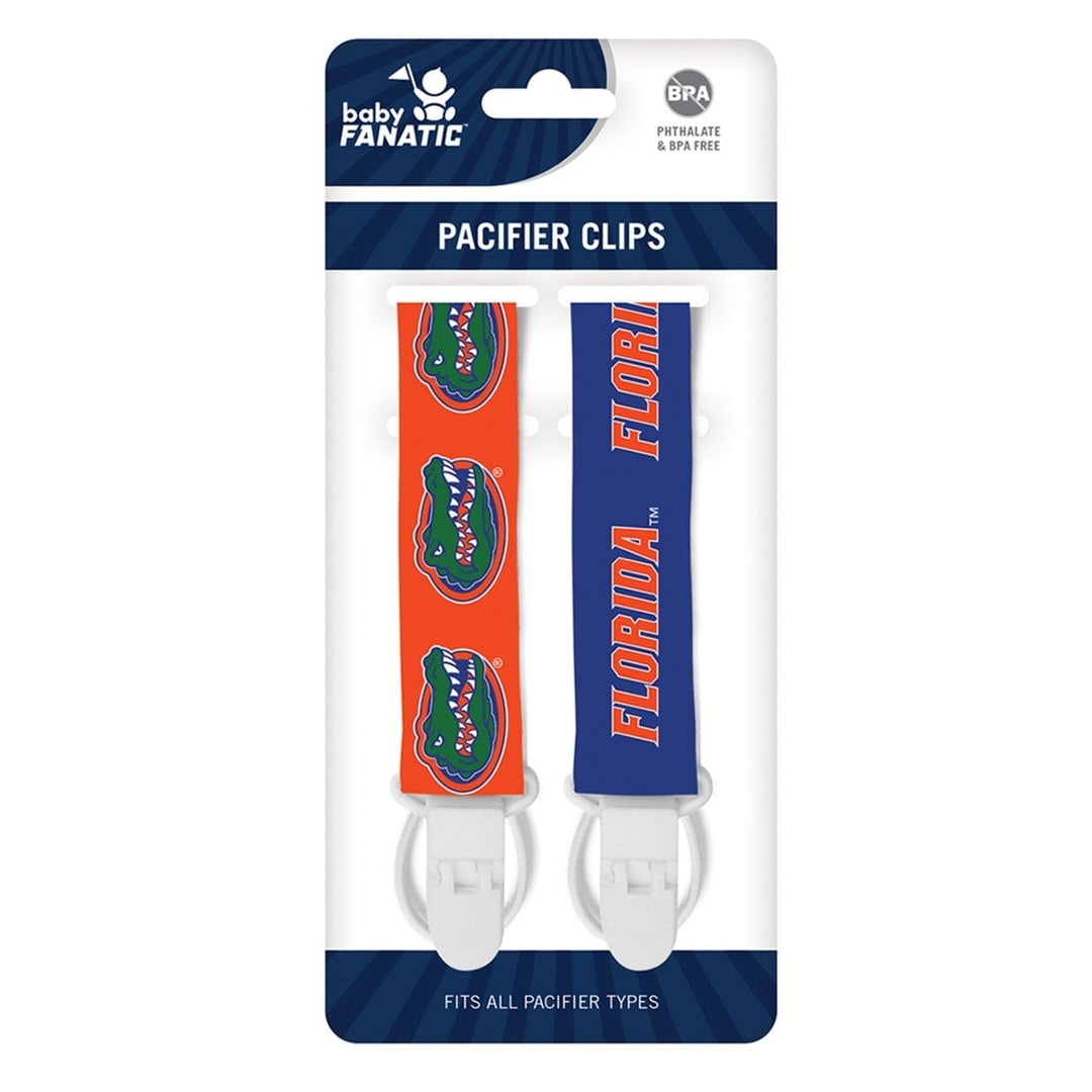 Florida Gators Pacifier Clip 2-Pack Official NCAA Baby Fanatic Team Colors Image 2