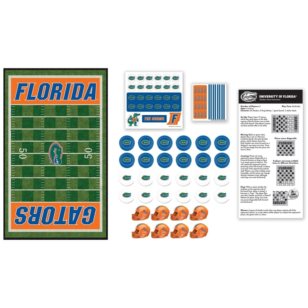 Florida Gators Checkers Board Game NCAA Officially Licensed 24 Pieces 13x21 inches Image 2