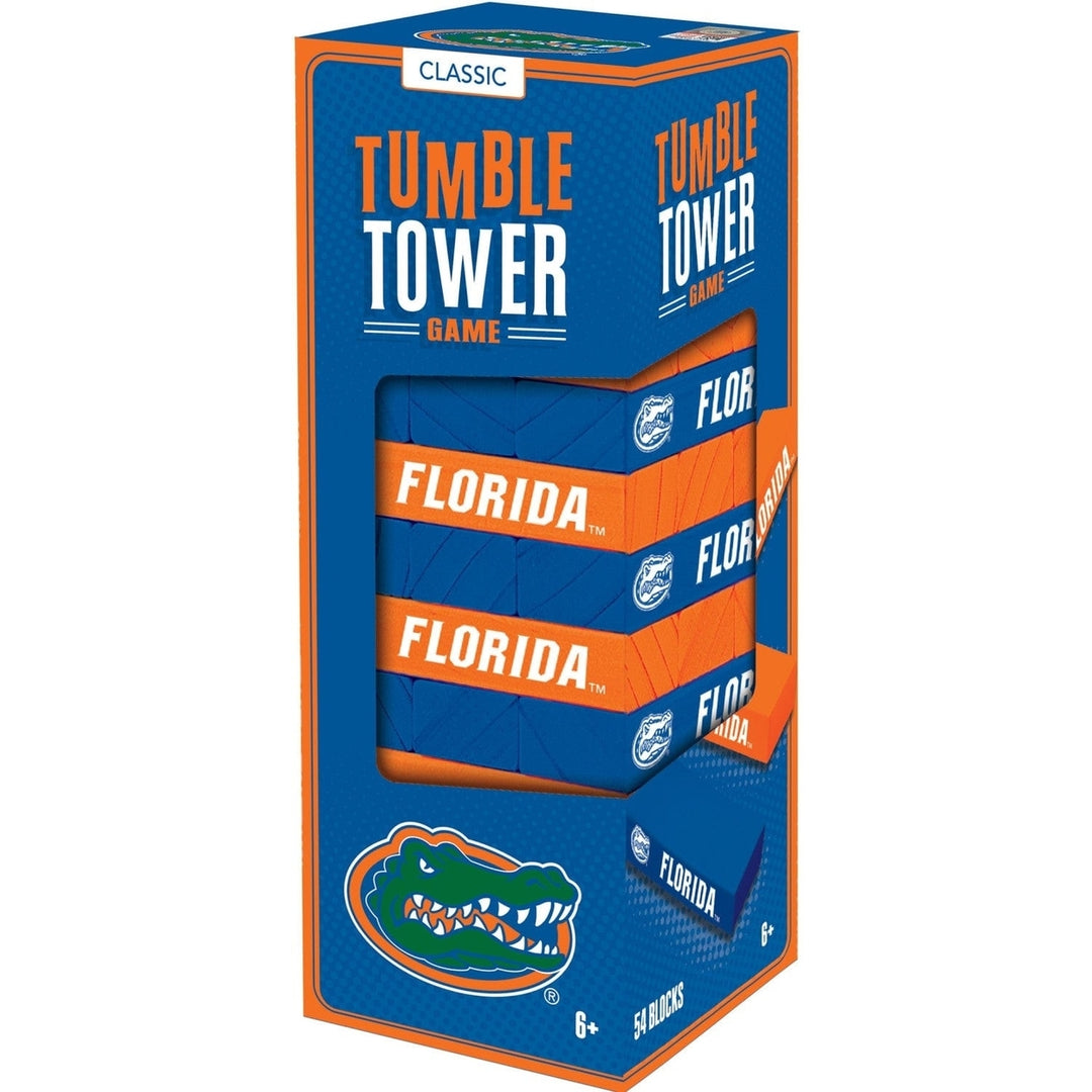 Florida Gators Wooden Tumble Tower Game NCAA Team Blocks 54 Pieces Classic Fun Image 1