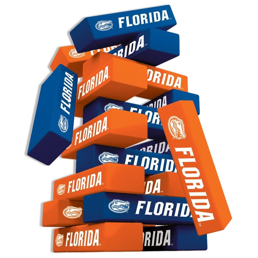 Florida Gators Wooden Tumble Tower Game NCAA Team Blocks 54 Pieces Classic Fun Image 2