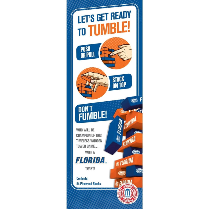 Florida Gators Wooden Tumble Tower Game NCAA Team Blocks 54 Pieces Classic Fun Image 3