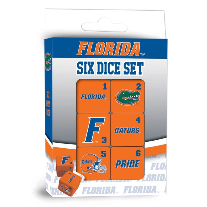 Florida Gators Dice Set 6-Piece 19mm Officially Licensed Gaming Dice Image 1