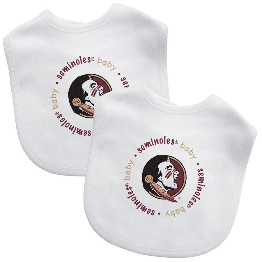 Florida State Seminoles Baby Bibs 2-Pack Cotton Team Logo Unisex Infant Gear Image 1