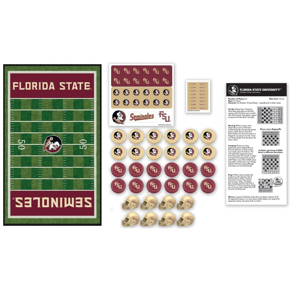 Florida State Seminoles Checkers Board Game NCAA Officially Licensed 24 Pieces Image 2