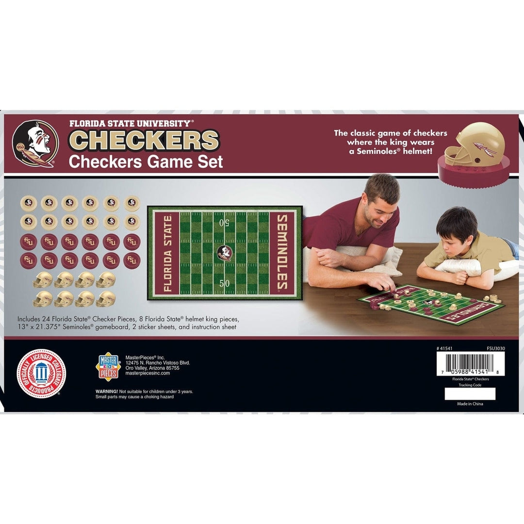 Florida State Seminoles Checkers Board Game NCAA Officially Licensed 24 Pieces Image 3