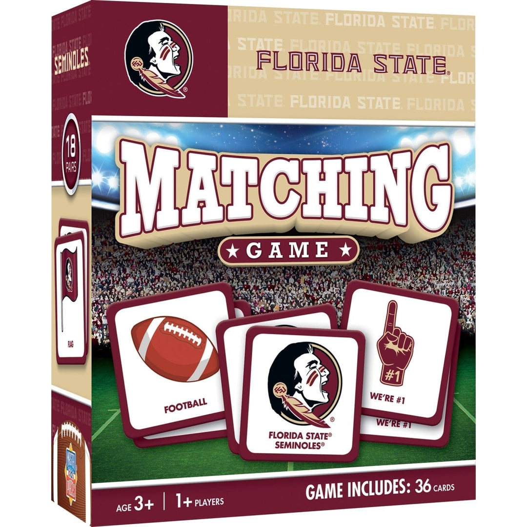 Florida State Seminoles Matching Game NCAA Family Fun Memory Card Game Image 1