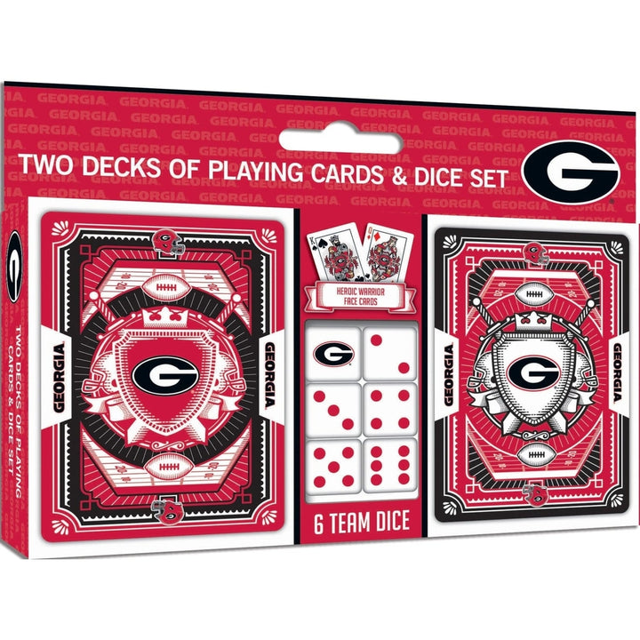 Georgia Bulldogs - 2-Pack Playing Cards and Dice Set Image 1