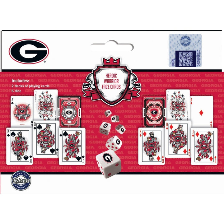 Georgia Bulldogs - 2-Pack Playing Cards and Dice Set Image 3