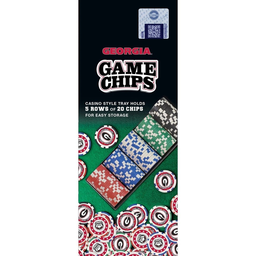 Georgia Bulldogs 100 Piece Poker Chips Image 2